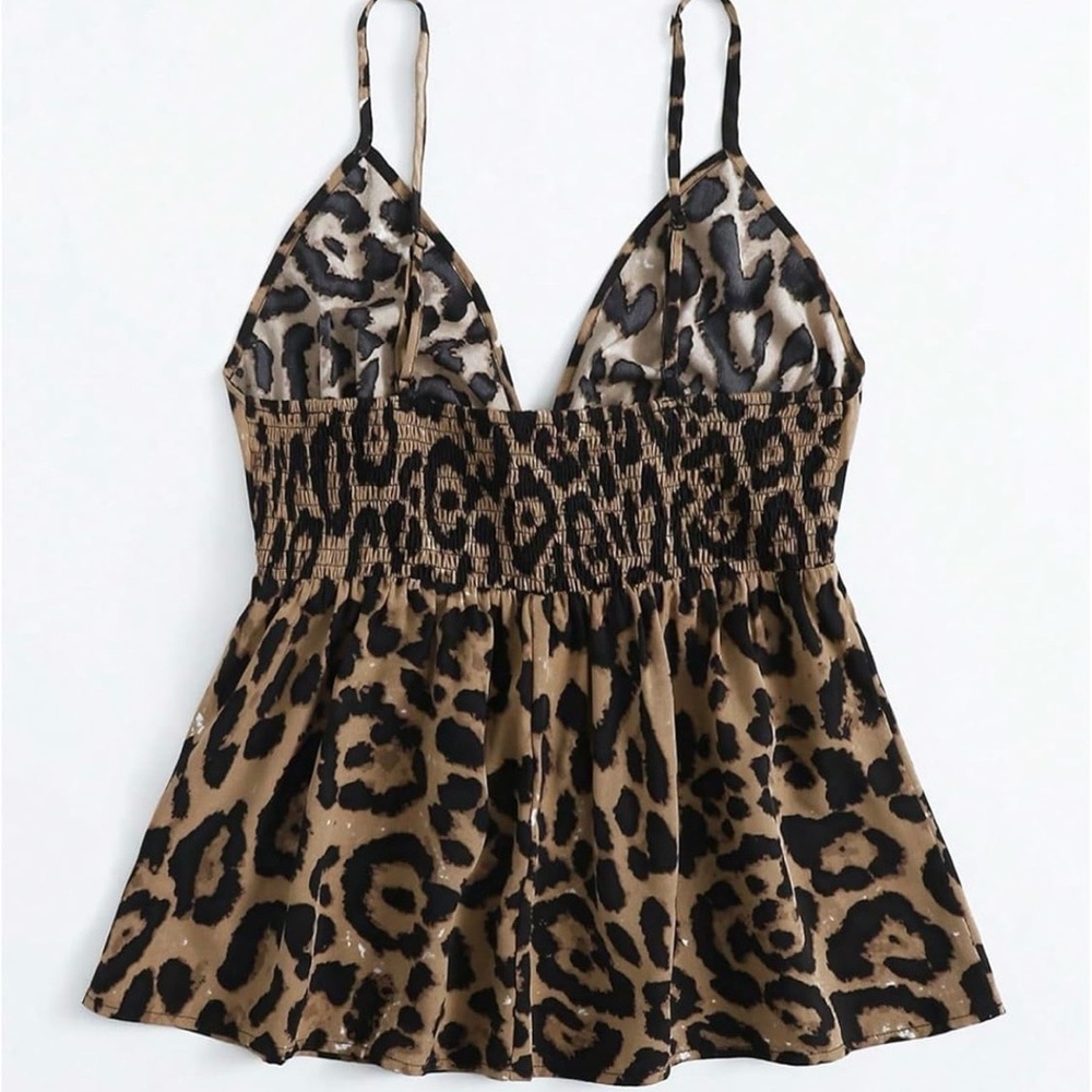 Leopard Print Spaghetti Strap Dress - Picture 2 of 10